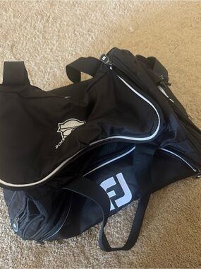 Black Duffel Bag with White Trim